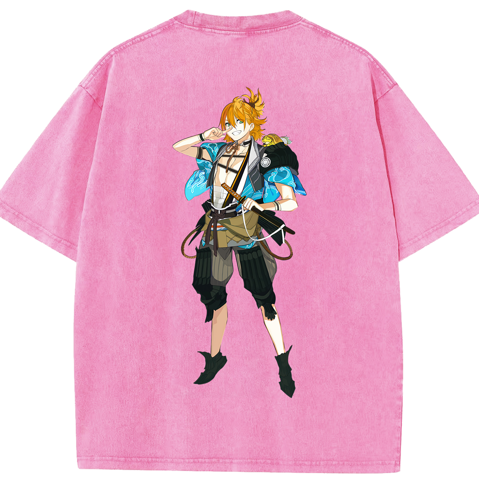 （画像用） 刀剣乱舞 Touken Ranbu 綿100% ヴィンテージ風 半袖Tシャツ（背面プリント）